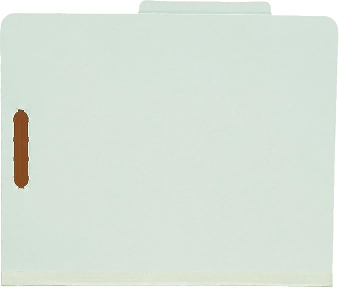 Amazon Basics Sturdy 10-Pack Letter Size Pressboard Classification File Folders with Fasteners, Dividers, 2” Expansion, 11.97 x 10.55 inch, Green