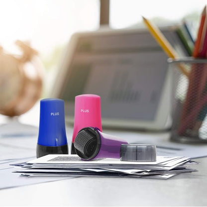 ID Roller 3-Pack - Advanced 2.0 Theft Protection Stamping by Guard Your ID Identity Prevention (Mixed Color: Blue, Pink, Purple)