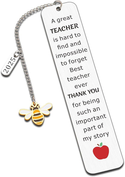 Teacher Christmas Gifts, Teacher Appreciation Gifts, Teacher Gifts for Women, Cute Bee Bookmark Gifts for Teachers, Teacher Thank You Gifts, Valentines Day Gifts for Teachers, Teacher Retirement Gift