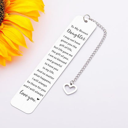 Stocking Stuffers for Teens Girls 16-18, Bonus Daughter Gifts, Daughter in Law Bookmark Gifts, Unbiological Daughter Gifts, Daughter Birthday Gifts from Mom, Bonus Daughter Christmas Gifts