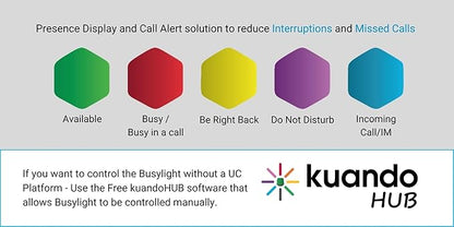 Busylight UC Alpha (15306) - Presence Light and Ringer - Do not Disturb Light - Free Busylight Software for Most UC Platforms and Softphones