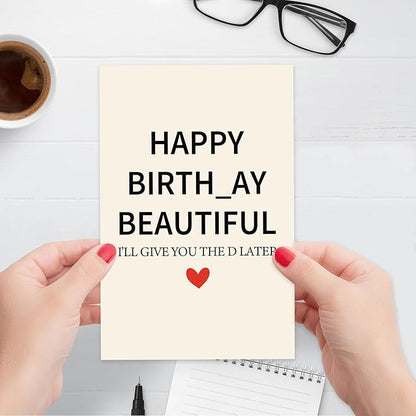 Funny Birthday Card for Wife from Husband, Best Gift for My Wife Birthday, Happy Wife Birthday Gift Ideas for Her, Sweet Birthday Card for Women Her Girlfriend
