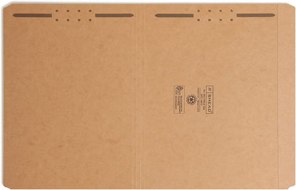 Smead Fastener File Folder, 2 Fasteners, Reinforced Straight-Cut Tab, Letter Size, Kraft, 50 per Box (14813), Brown