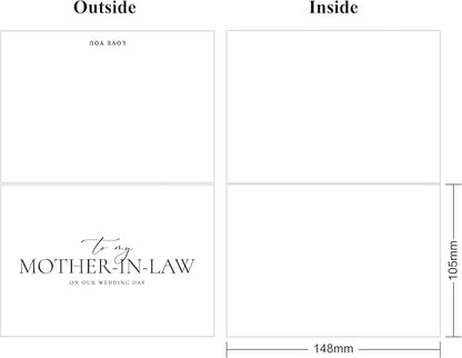 LADY&HOME To My Mother-in-law on Wedding Day Card, Mother-in-law Wedding Card (A1)