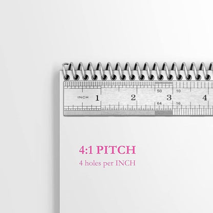 TOTiyea 100 Pack Plastic Spiral Binding Coils,12mm(1/2") Binding Spirals,90 Sheet Capacity,4:1 Pitch, Black