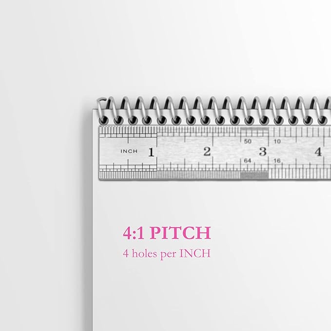 TOTiyea 100 Pack Plastic Spiral Binding Coils,6mm(1/4") Binding Spirals,30 Sheet Capacity,4:1 Pitch,Black