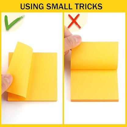 Sticky Notes 3x3 Self-Stick Notes Bright Colors Sticky Notes 8 Pads 80 Sheet/Pad (Orange)