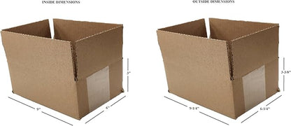 9"L x 6" W x 3" H, 25 Pack Tailored Packaging Corrugated Shipping Boxes