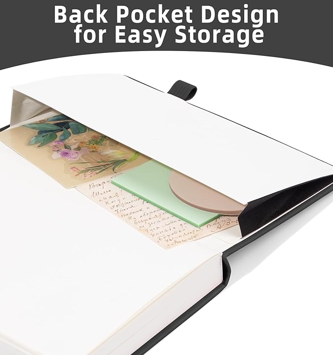 Lined Journal Notebook 365 Pages, A5 Leather Journals for Writing Women & Men, Hardcover Notebook with 100GSM Thick Paper, Daily Journal Notebook for Travel, Work, School, Note Taking, College Ruled