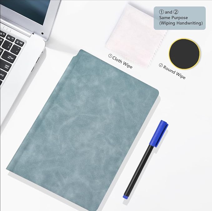 Portable Dry Erase Board,Portable White Board,Small Dry Erase Board,Foldable,Erasable,Repeatable,9.5 * 6.6 inches,for Office,Home,School,Study,Meeting(Cyan)