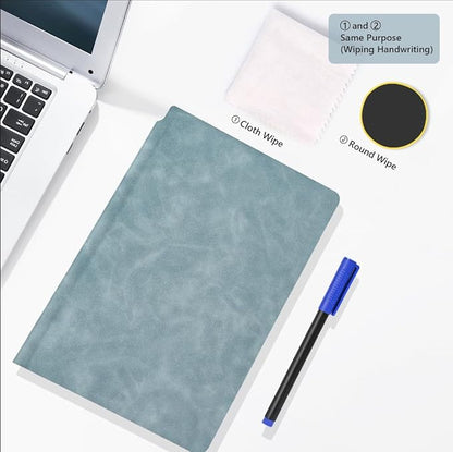 Portable Dry Erase Board,Portable White Board,Small Dry Erase Board,Foldable,Erasable,Repeatable,9.5 * 6.6 inches,for Office,Home,School,Study,Meeting(Cyan)