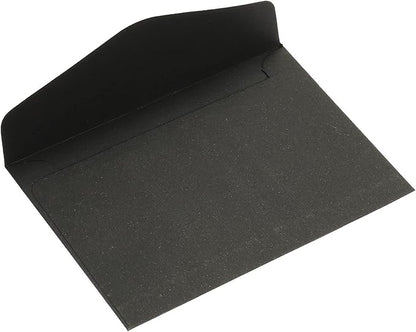 PATIKIL Mini Envelopes, 100 Pack Paper Blank Small Items Storage Business Card Holder for Greeting Note Party, Black