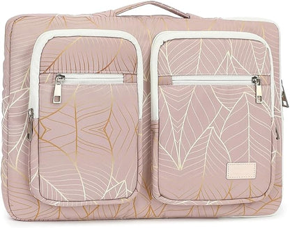 canvaslife 360° Protective Laptop Sleeve Case Bag Cover with Handle For iPad 12.9 inch,MacBook Pro Air 13" and 12.5 inch-13.3 inch Laptop (Golden leaf)