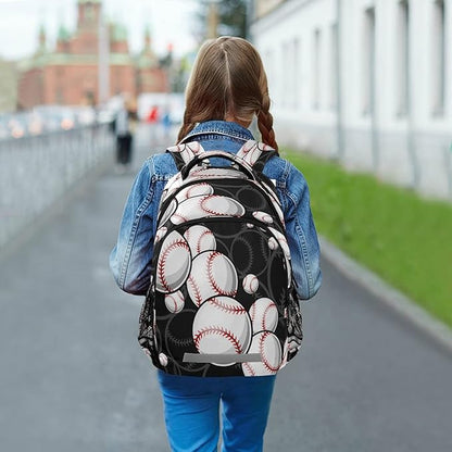 AUUXVA Sport Ball Baseball Theme Backpack School Bookbag Laptop Purse Casual Daypack for Teen Girls Women Boys Men College Travel