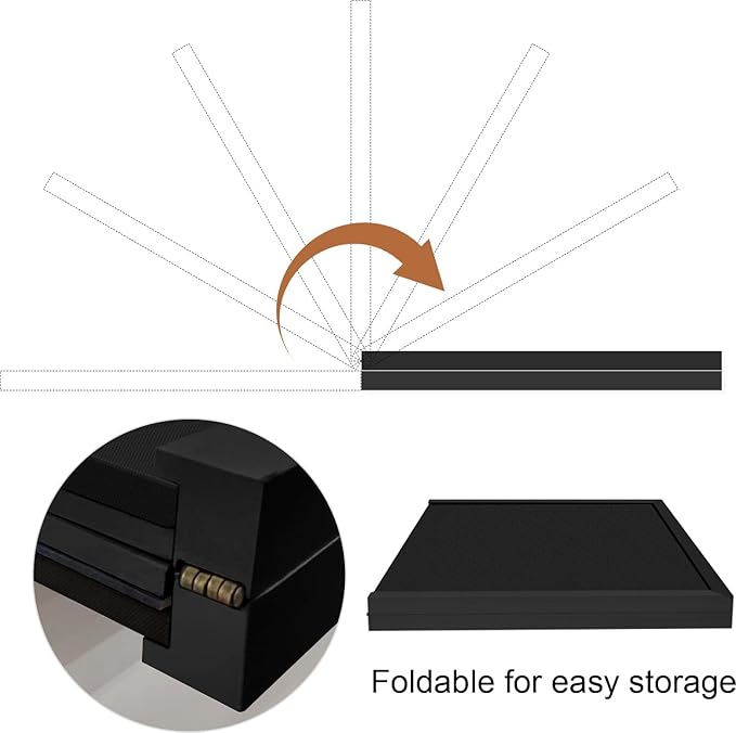 Miratino Large Bulletin Board, 48 "x 36" Black Cork Boards for Walls with Frame, Pin Display Board Vision Board for Home School Office Decor