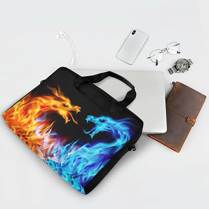 Fire Dragons Laptop Bag Case Laptop Messenger Bag Briefcase for Men Women