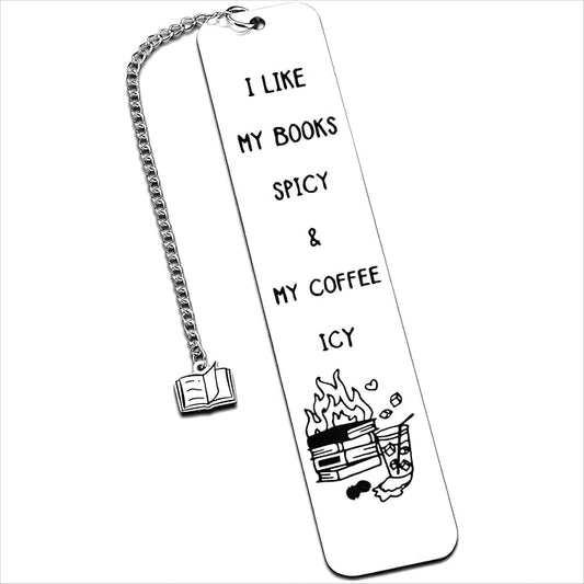 Spicy Book Marks for Reading Women, Friendship Gifts for Women, Coffee Lovers Gift Ideas for Readers, Book Loves, Book Club Gifts, Funny Birthday Gifts, Book Accessories