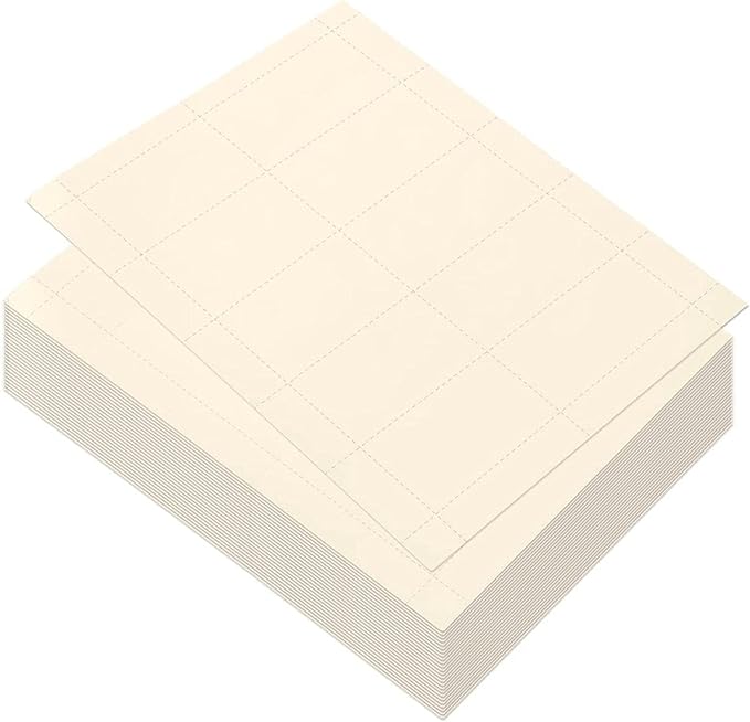 100 Pack Blank Business Card Paper for Printer, Inkjet and Laser Printable Sheets, 1000 Cards, 3.5 x 2 In, Ivory
