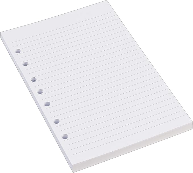 Avery Mini Binder Filler Paper for 3 Ring Binders or 7 Ring Binders, College Ruled, 5.5" x 8.5", 100 Sheets per Pack, 6 Packs, 600 Sheets Total (14230)