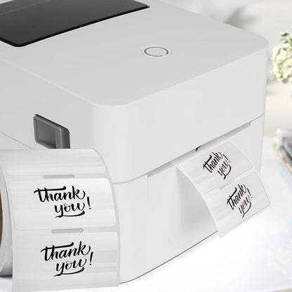 Transparent Thermal Labels 2 × 1 Inch Self Adhesive Printer Clear Stickers Vinyl Waterproof Roll Decals Rectangle Name Tag for Address Design DIY Logo Business 300 PCS