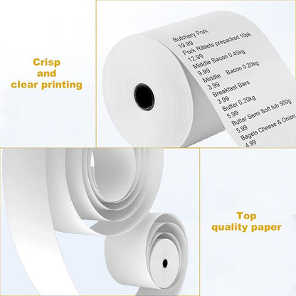 RBHK Thermal Paper, 2 1/4 x 85ft Thermal Receipt Paper Rolls, POS/Cash Register Credit Card Paper (50 Rolls)