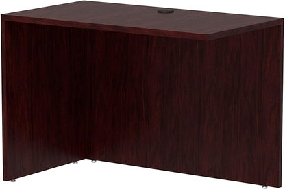 Alera ALEVA354224MY Valencia Series 42 in. x 23-5/8 in. x 29-1/2 in. Reversible Return/Bridge Shell - Mahogany