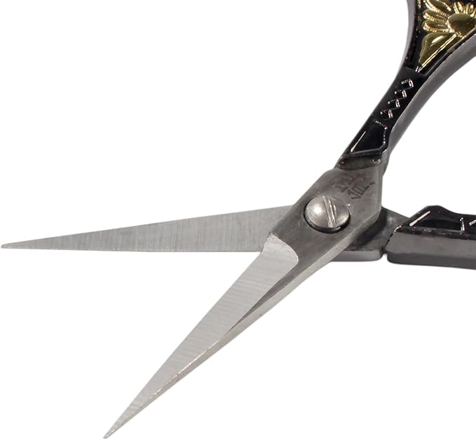 JubileeYarn Sun Motif Embroidery Craft Scissors - Black - 3 Scissors