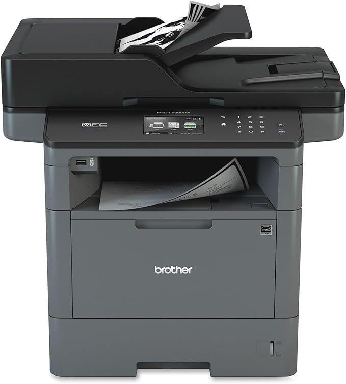 Brother Monochrome Laser Printer, Multifunction Printer, All-in-One Printer, MFC-L5900DW, Wireless Networking, Mobile Printing & Scanning, Duplex Print, Copy & Scan, Amazon Dash Replenishment Ready