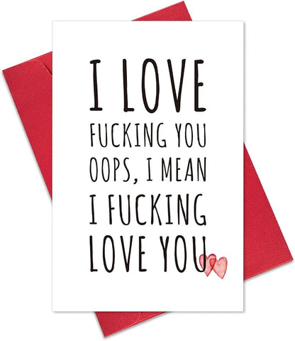 Ogeby Cute Valentines Day Card for Girlfriend, Sweet Valentines Day Cards Gifts for Her, Lovely Anniversary Cards Gifts for Wife, Humor I Love You Card