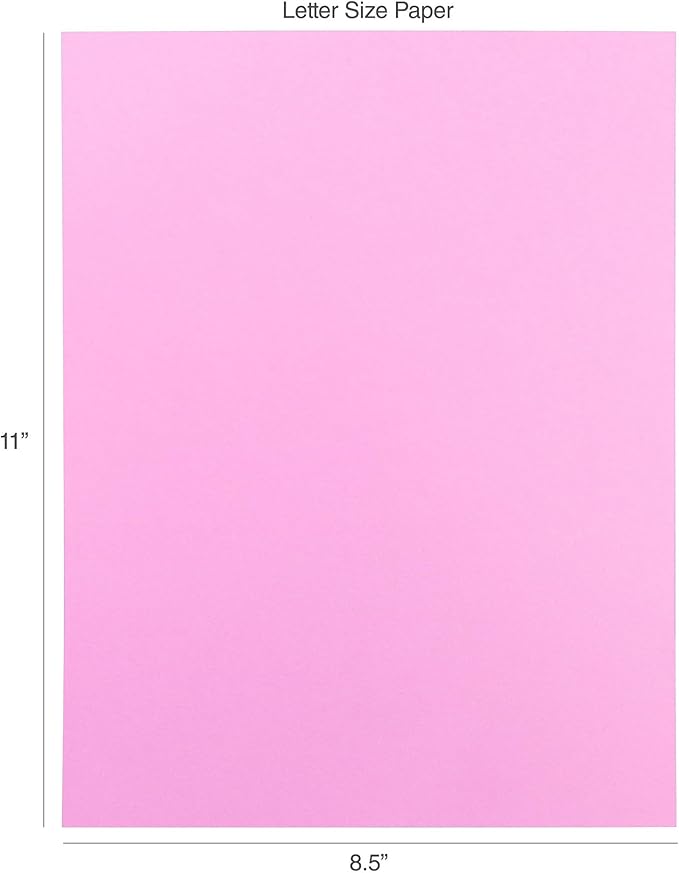 Cardstock 8.5 x 11 Paper Pack - 65lb Smooth Card Stock for Crafts, Cardmaking, Printers - 100 Scrapbook Sheets, 5 Assorted Colors - Double Sided with Solid Core, Pastel