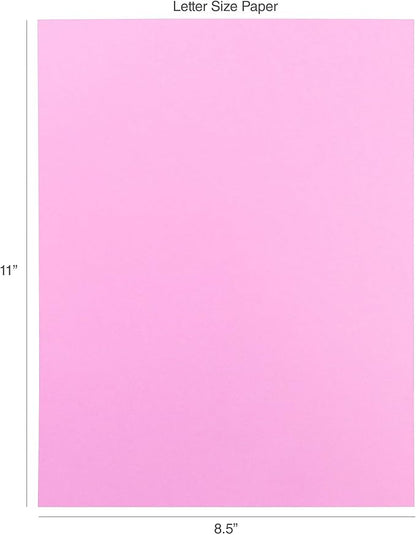 Cardstock 8.5 x 11 Paper Pack - 65lb Smooth Card Stock for Crafts, Cardmaking, Printers - 100 Scrapbook Sheets, 5 Assorted Colors - Double Sided with Solid Core, Pastel