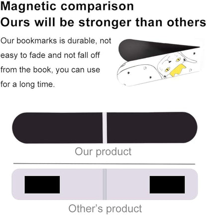 30 Pieces Cute Magnetic Bookmarks Bulk for Women/Men, Dual Sided Rainbow Film Laminated Page Clips, Plain Magnet Page Markers, Cool Paper Bookmarks for Kids Students Reading Giveaways (Cat)