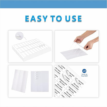 Address Labels, JIQEZNL Premium 1" x 2-5/8" Mailing Labels for Envelopes, 3000 Address Label Sticker Paper for Laser/Ink Jet Printer, White Blank Printable Sticker Labels 30 Per Sheet 8.5"×11"