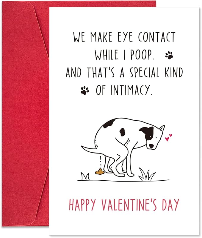 Ogeby Funny Valentines Day Card from Dog, Humor Valentines Day Gifts for Dog Lover, Cute Dog Valentines Gift ideas for Men Women