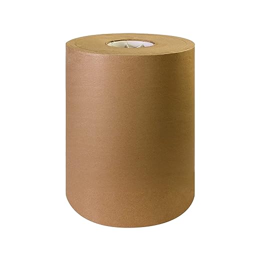 BOX USA Moving Paper Rolls Kraft, 12" x 1200' 1-Pack | Recycled Paper Roll for Packing, Shipping and Storage