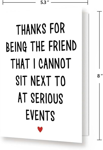 Funny Best Friend Birthday Card for Men Women, Good Ideal Gift for Him Her, Happy Friendship Birthday Card, Touching Bestie Appreciation Card