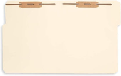50 Manila Fastener File Folders - 1/3 Cut Reinforced Tab - Durable 2 Prongs Bonded Fastener Designed to Organize Standard Medical Files, Law Client Files, Office Reports - Letter Size, Manila, 50 Pack