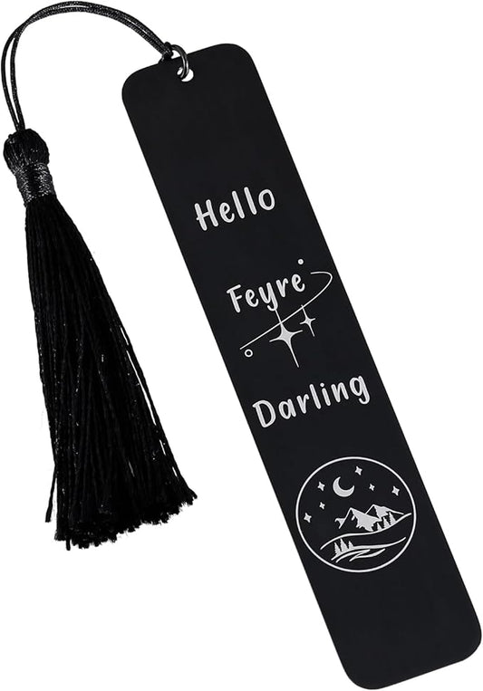 Funny Bookmarks for Women Men Novel Merchandise Bookmark for Fans Book Lovers Hello Fe Darling Reader Birthday Christmas Inspirational Gifts for Female Friends Bookaholic Gifts Bookmark Gifts