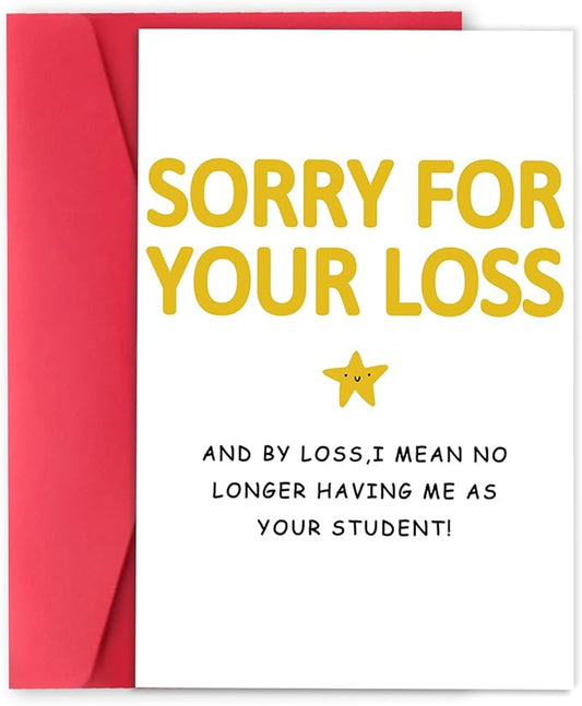 Teacher Thank You card, No Longer Having Me As Your Student, Appreciation Card,Thank You Gifts Idea for Teacher Educator, Graduation or Back to School