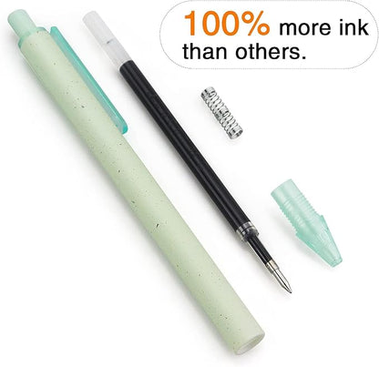 12 Pack Cute Pink Pens Black Ink for Note Taking Writing Retractable Gel Pen Pretty Quick Drying Ink 0.5mm Ballpoint Fine point Pretty Premium Office Students School Art Supplies (Mixed)