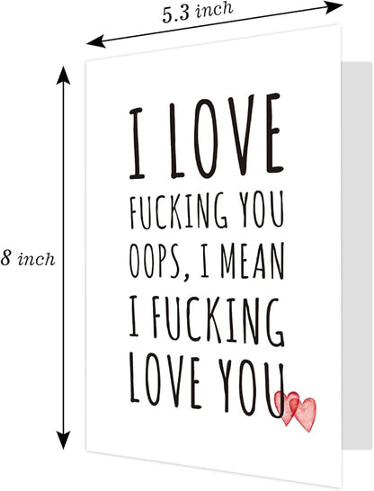 Ogeby Cute Valentines Day Card for Girlfriend, Sweet Valentines Day Cards Gifts for Her, Lovely Anniversary Cards Gifts for Wife, Humor I Love You Card