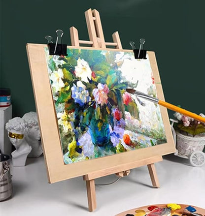 10pack Portable Wood Easel - Desktop Display Rack for Parties and Events - Versatile Wood Art Stand for Artists and Creations