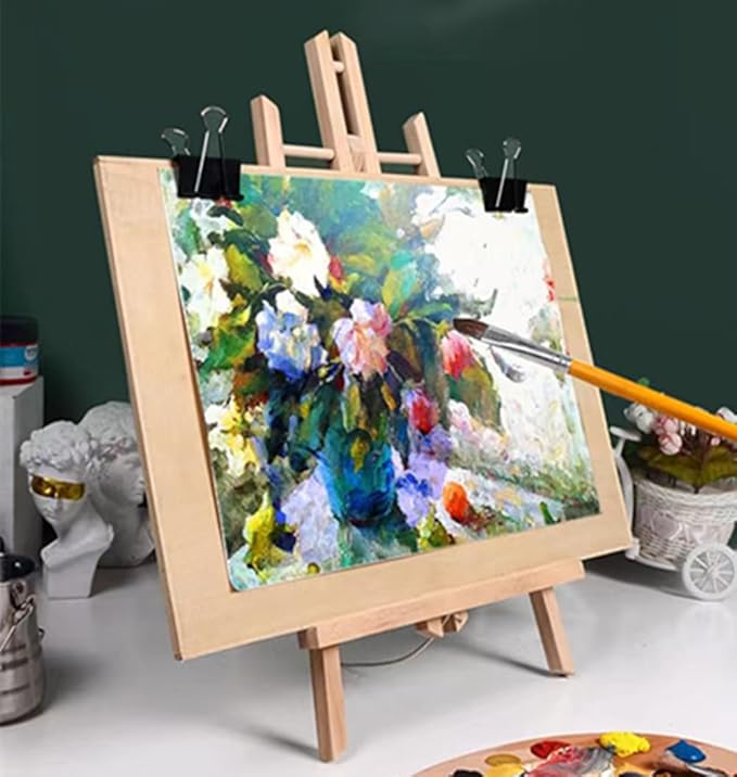 2PCS 17 Inch Desktop Easel, Party Easel, Wooden Easel - Versatile Tabletop Art Display Stand for Creative Projects and Events