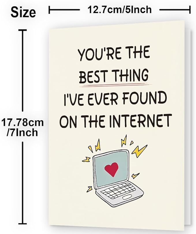 Valentines Day Card | Husband Birthday Card | Funny Birthday Cards for Men, Boyfriend, Husband, and Him | Happy Anniversary & Birthday Gifts for Men