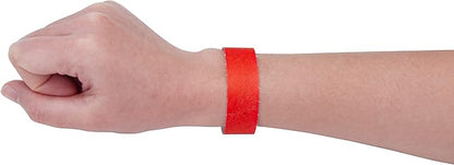 100 Pcs Wristbands, 1-100 Consecutive Numbers Waterproof Tearproof and Printable Wrist Straps Admission Bracelets Tickets (Red)