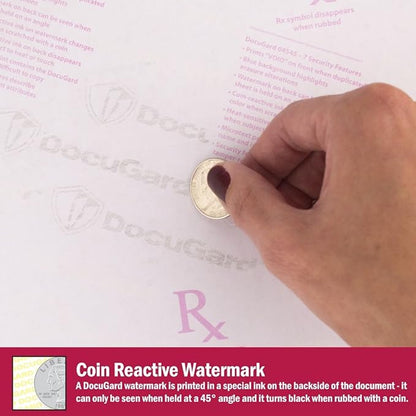 DocuGard Advanced Medical Security Paper for Printing Prescriptions and Preventing Fraud, CMS Approved, 7 Security Features, Laser and Inkjet Safe, Blue, 8.5 x 11, 24 lb., 500 Sheets (04545)