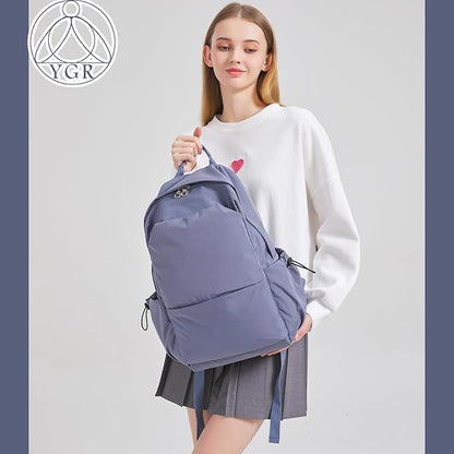 YGR Laptop Backpack for Women and Men, Waterproof Lightweight Travel Daily Rucksack Casual 15.6 inches Computer Bags for College, Blue
