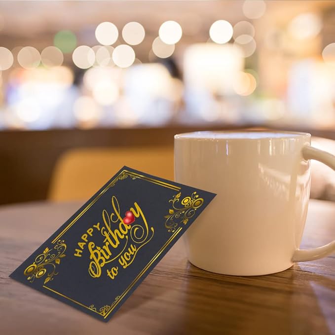 Bercoor 200 Pieces Blank 3 x 5 Inch Index Cards, Heavy Note Cards Study Cards for Office, School Learning, Black