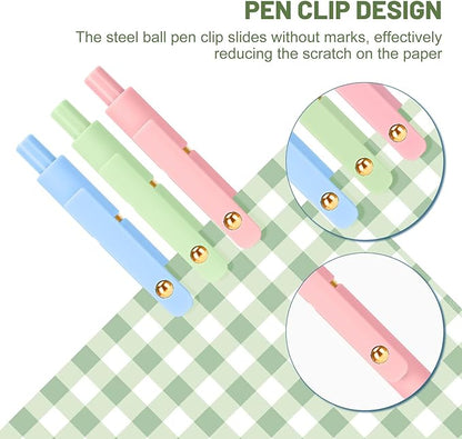 Ddaowanx Colorful Gel Pens, 0.5mm Fine Point Retractable,Colored Pens for Journaling and Sketching, Teacher Must Haves,Teacher School Supplies, Gifts for Nurse ﻿(12Pcs-Aesthetic+Vintage Colors)