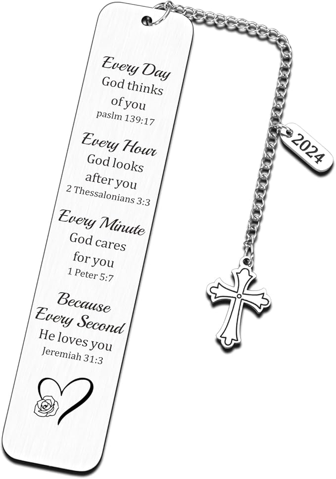 Baptism Gifts for Teen Boys Christening Bookmark for Him Her Friends Bible Verse Bookmarks Catholic 2024 Graduation Gifts for Her Him Christmas Gifts for Son